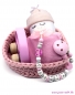 Preview: Babygeschenk  "Windelbaby Spielzeug Auto Goki" Rosa Edition