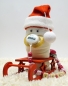 Preview: Babygeschenk "Windelbaby auf Weihnachtsschlitten", Farbe rot