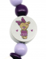 Preview: Schnullerkette-mit-Namen-Teddy-Mädchen-Violett