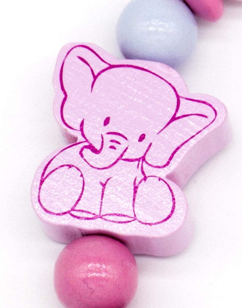 Schnullerkette-mit-Namen-Elefant-Häkelperle-Mädchen-Rosa