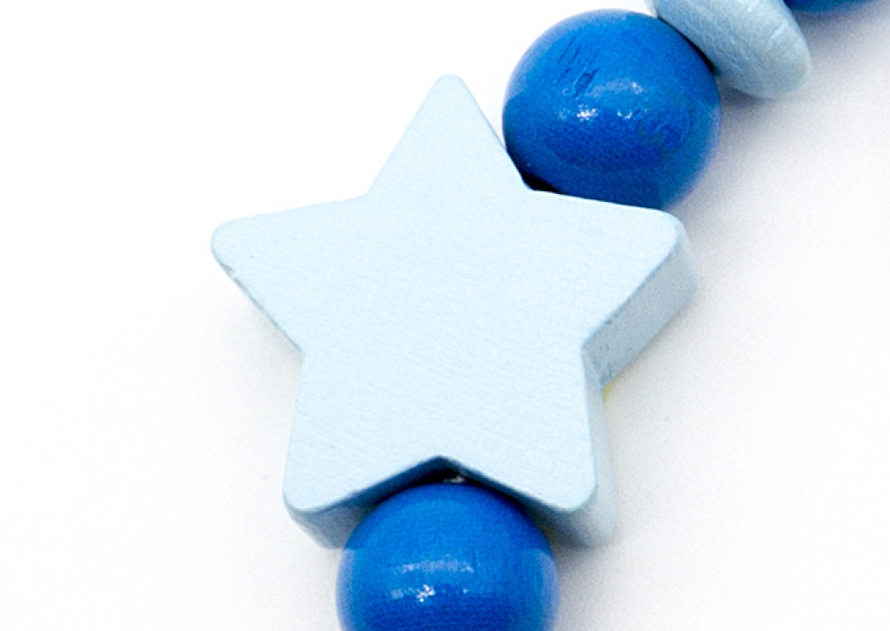 Schnullerkette-mit-Namen-Auto-Stern-blau