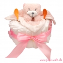 Windeltorte - Teddy Bär rosa